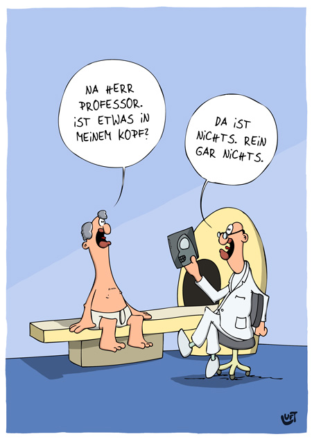 Thomas Luft, Cartoon, Lustig, Arzt, MRT, Gesundheit