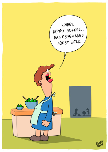Thomas Luft, Cartoon, Lustig, Vegetarier, Essen