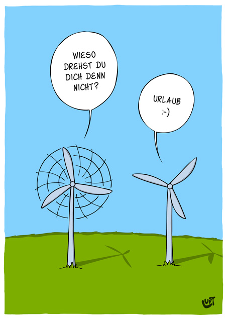 Thomas Luft, Cartoon, Humor, Windrad
