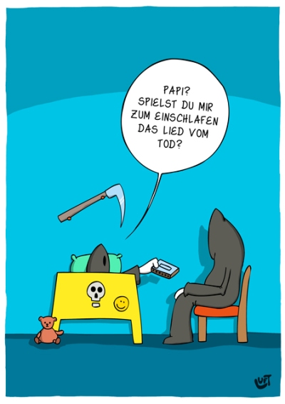 Thomas Luft, Cartoon, Humor, Lustig, EInschlafen