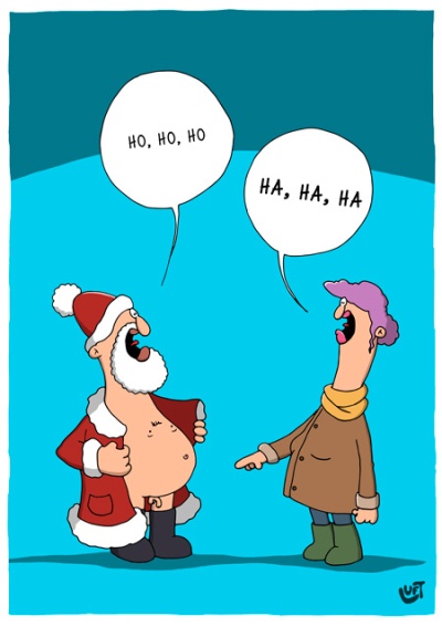 Thomas Luft, Cartoon, Lustig, Weihnachtsmann